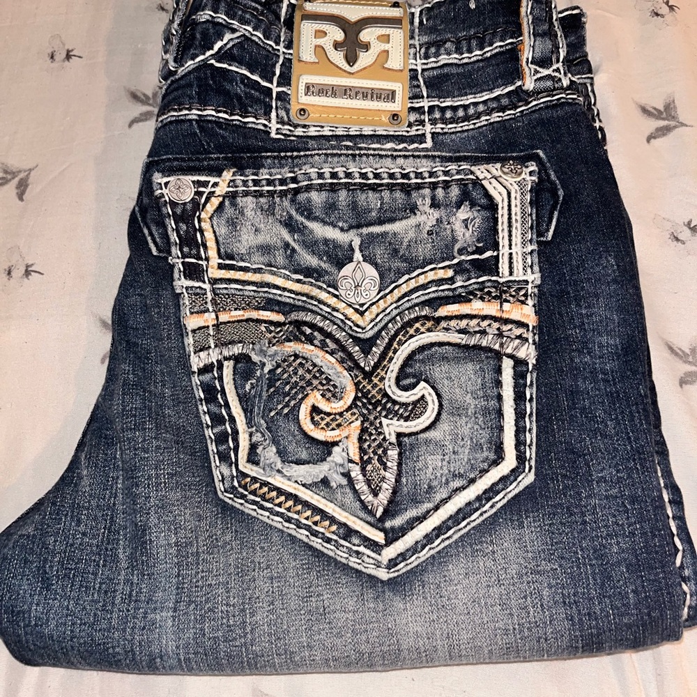 Mens Rock Revival Jeans